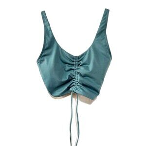 PINK Victoria's Secret Relay Ruched Plunge Sports Bra